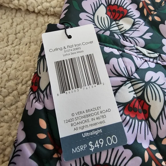 Vera Bradley Purple And Green Curling & Flat Iron Cover in ultralight - Picture 3 of 5